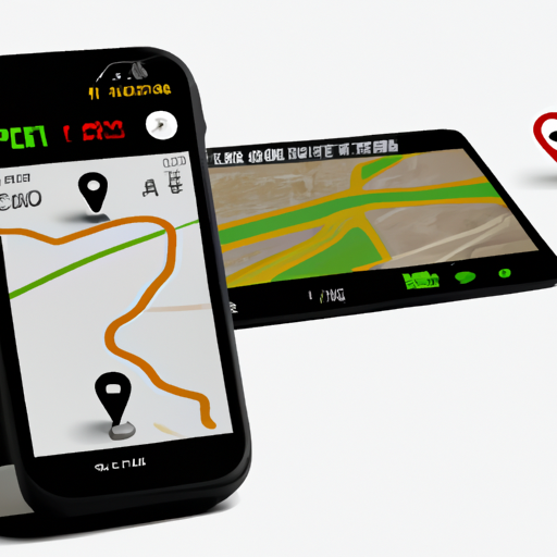 3. תמונה של מכשיר GPS ואפליקציה לנייד המציגה מעקב תחבורתי בזמן אמת.